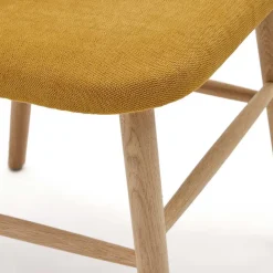 Scandi Chic Stühle in Gelb Chenille - Quinn (2er Set)