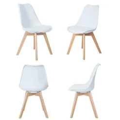 Scandi Chic Stühle mit Sitzschale - Savossa (4er Set)