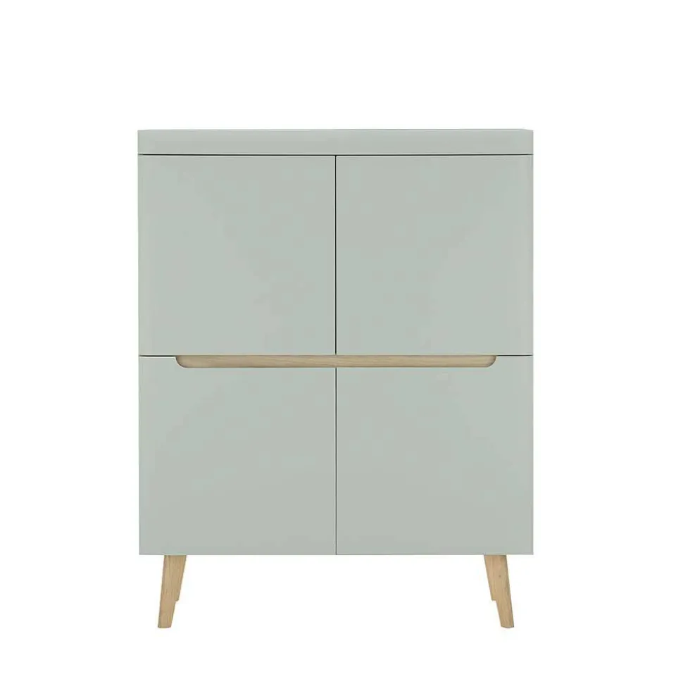 Scandi Chic Wohnzimmermöbel Wohnwand - Armina (vierteilig)