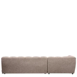 Scandi Ecksofa in Hellbraun meliert - Niklai