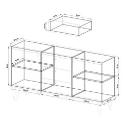 Scandi Möbel Set für Wohnzimmer - Cablos (fünfteilig)