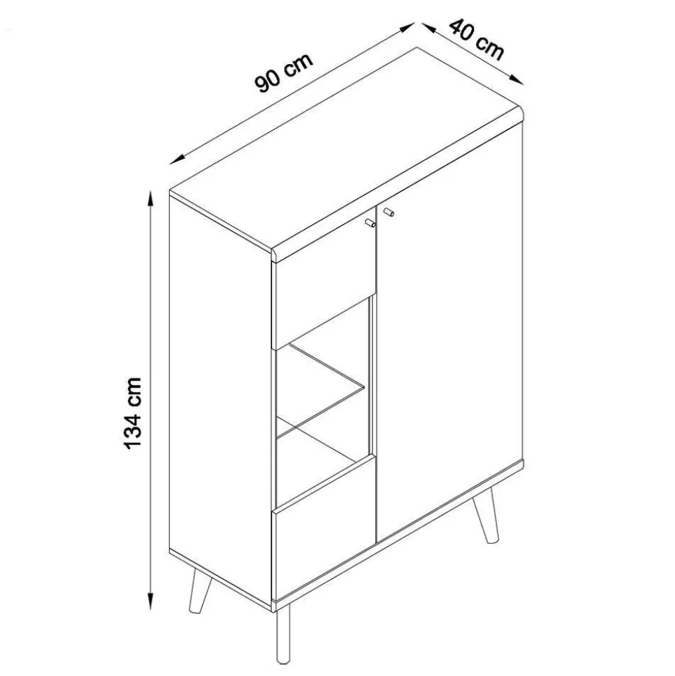 Scandi Möbel Set für Wohnzimmer - Cablos (fünfteilig)