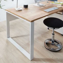 Scandi Schreibtisch Kombi in Weiß - Ziharo (zweiteilig)