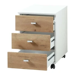 Scandi Schreibtisch Kombi in Weiß - Ziharo (zweiteilig)