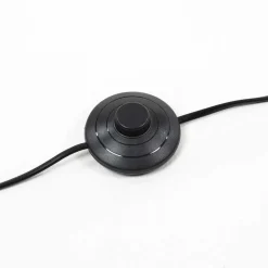 Scandi Style Stehlampe mit Stoff Schirm Weiß - Sandra