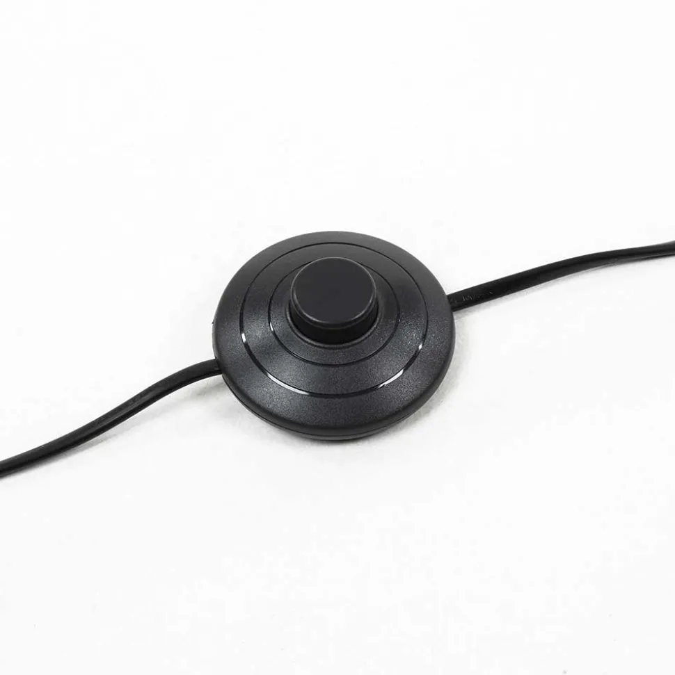 Scandi Style Stehlampe mit Stoff Schirm Weiß - Sandra