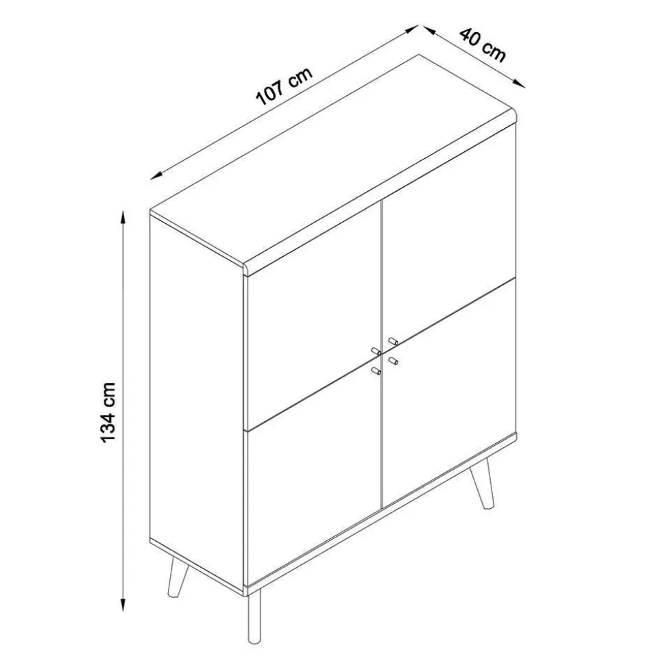 Scandi TV Wohnwand Möbel Set - Cablos (dreiteilig)