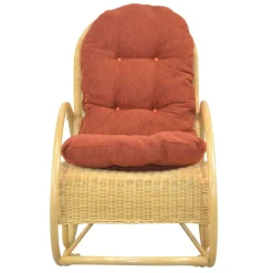 Schaukelstuhl aus Rattan Geflecht in Natur - Abekasa