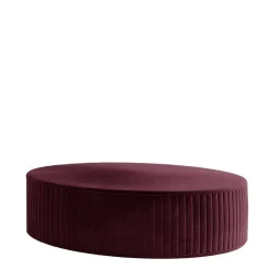Scheibenförmiger Hocker in Bordeaux Rot - Capa