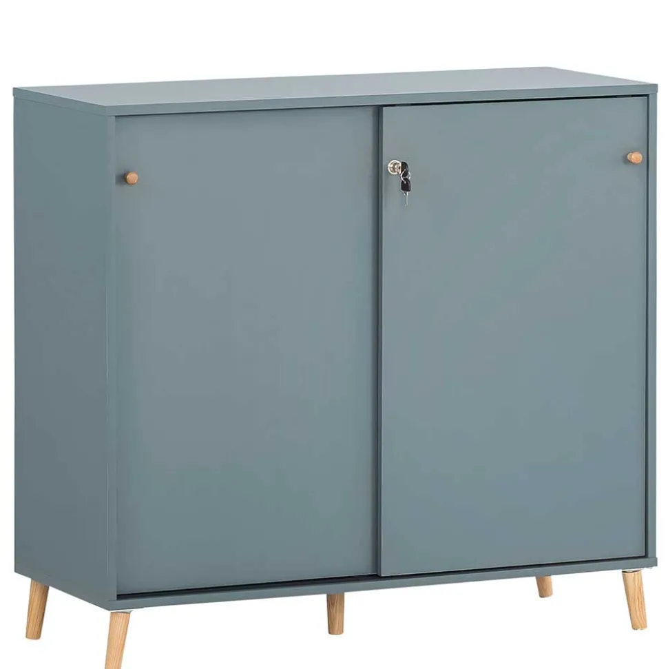Schiebetüren Büroschrank in Petrol - Baiamare