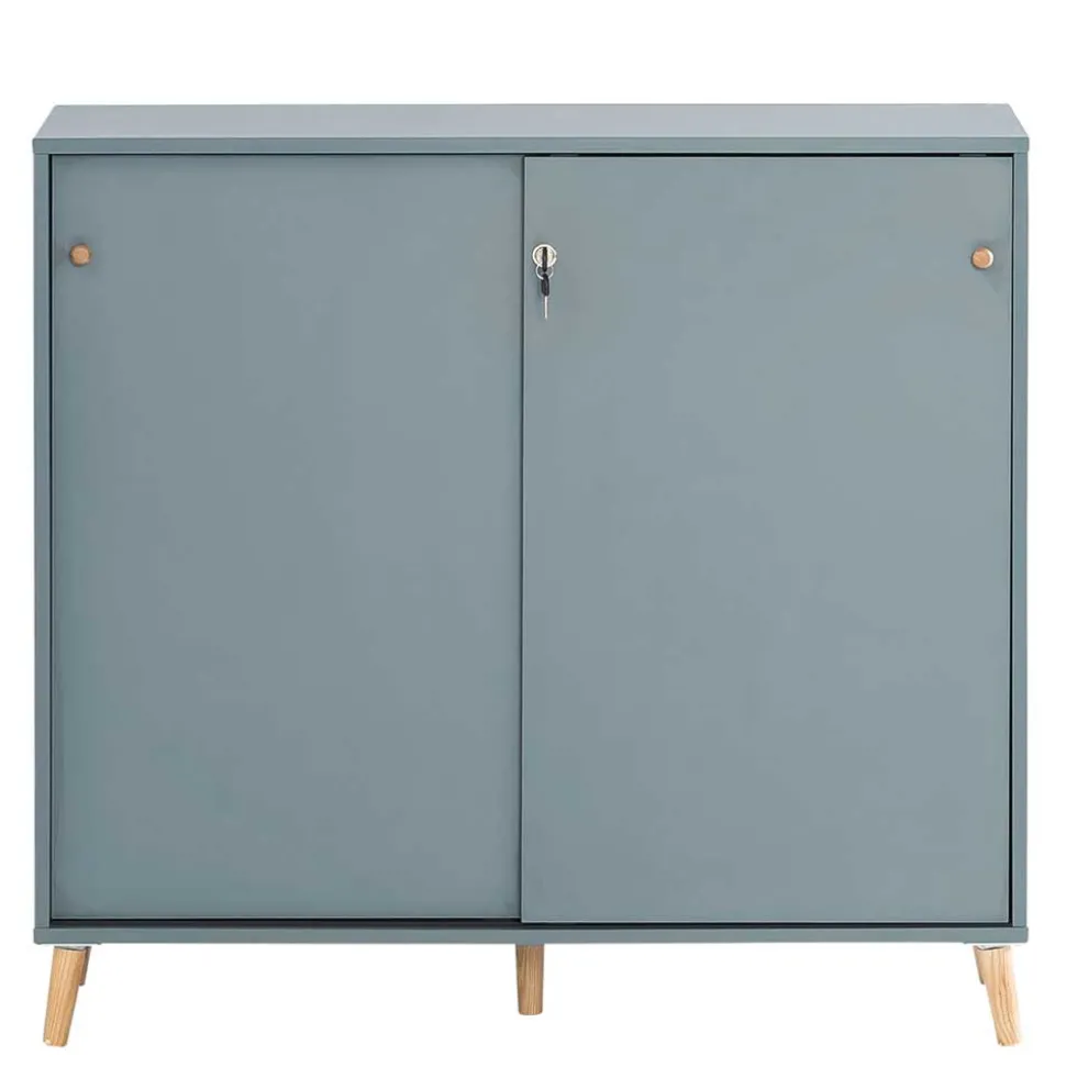 Schiebetüren Büroschrank in Petrol - Baiamare