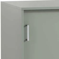 Schiebetüren-Aktenschrank in Graugrün - Espresso