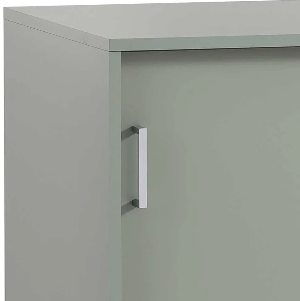 Schiebetüren-Aktenschrank in Graugrün - Espresso