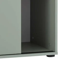 Schiebetüren-Aktenschrank in Graugrün - Espresso