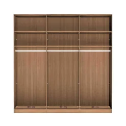 Schiebetüren-Kleiderschrank in Beige Glas - Nikoba
