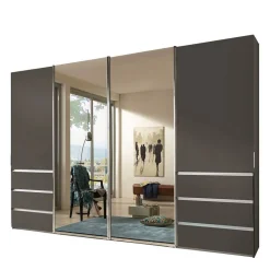Schiebetürenschrank in Braun mit Parsol Spiegeln - Moon