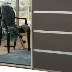Schiebetürenschrank in Braun mit Parsol Spiegeln - Moon