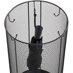 Schirmständer aus Metall in Schwarz - Nurez