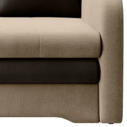 Schlafcouch in Beige und Dunkelbraun - Calming
