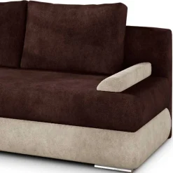 Schlafcouch in Dunkelbraun und Creme - Beaven