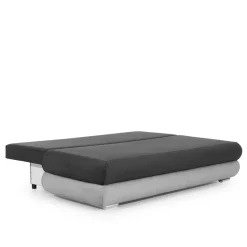 Schlafcouch in Dunkelbraun und Creme - Beaven