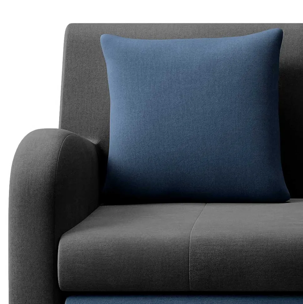 Schlafcouch in Dunkelgrau und Dunkelblau - Cartoon