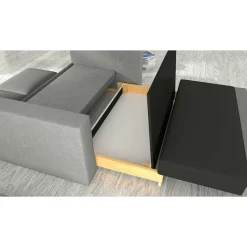 Schlafcouch in Hellgrau Chenille - Ronny