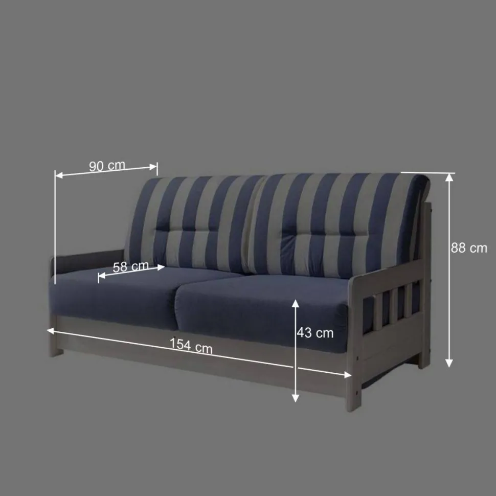 Schlafcouch Salvador im maritimen Design