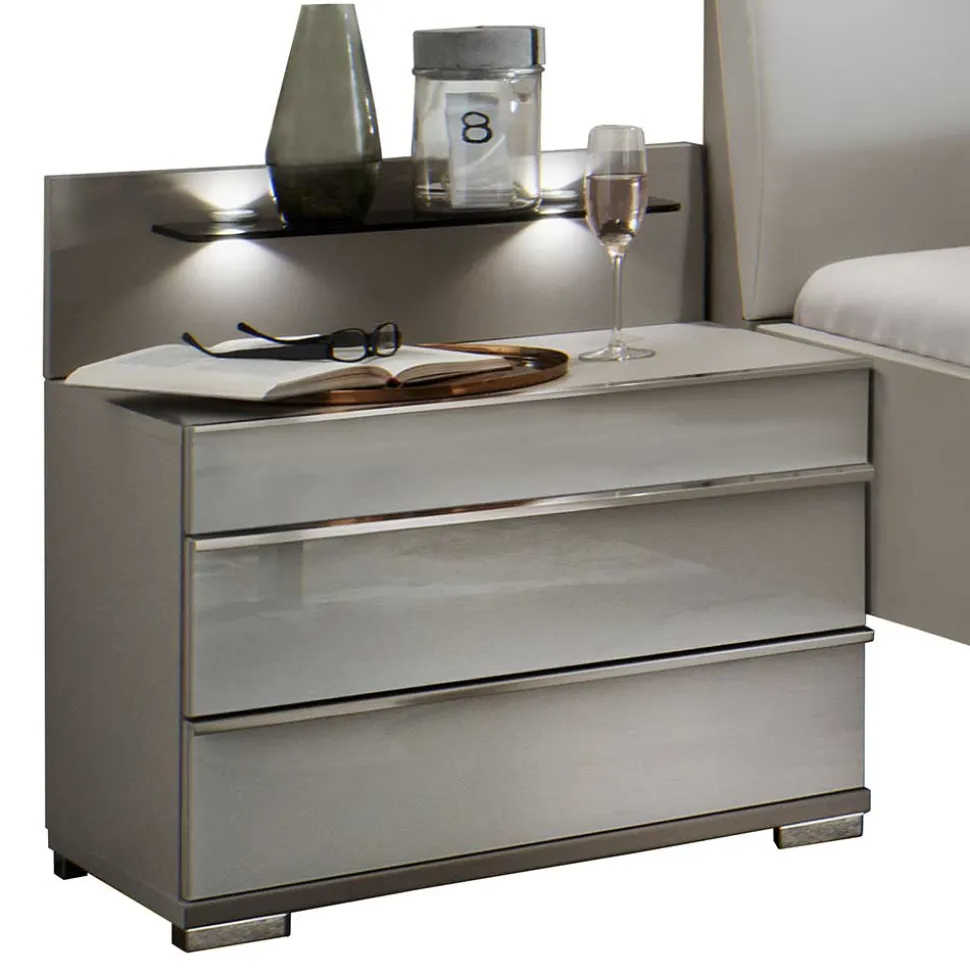 Schlafraum Set in Weiß & Grau - Tumiva (vierteilig)