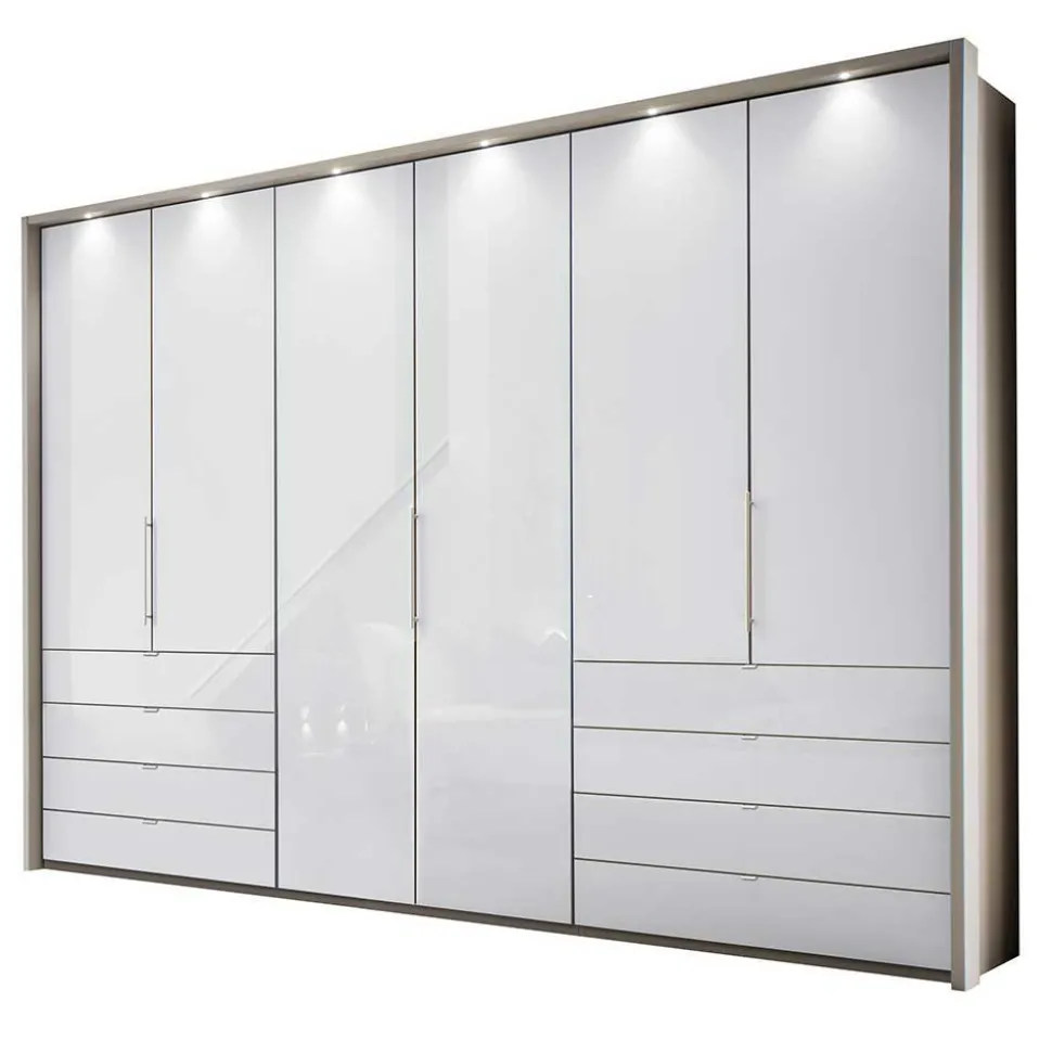 Schlafraum Set in Weiß & Grau - Tumiva (vierteilig)