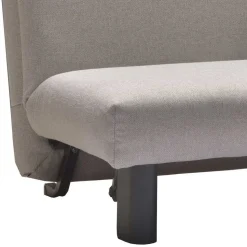 Schlafsofa als Einzelbett oder Doppelbett Tutran in Hellgrau Webstoff