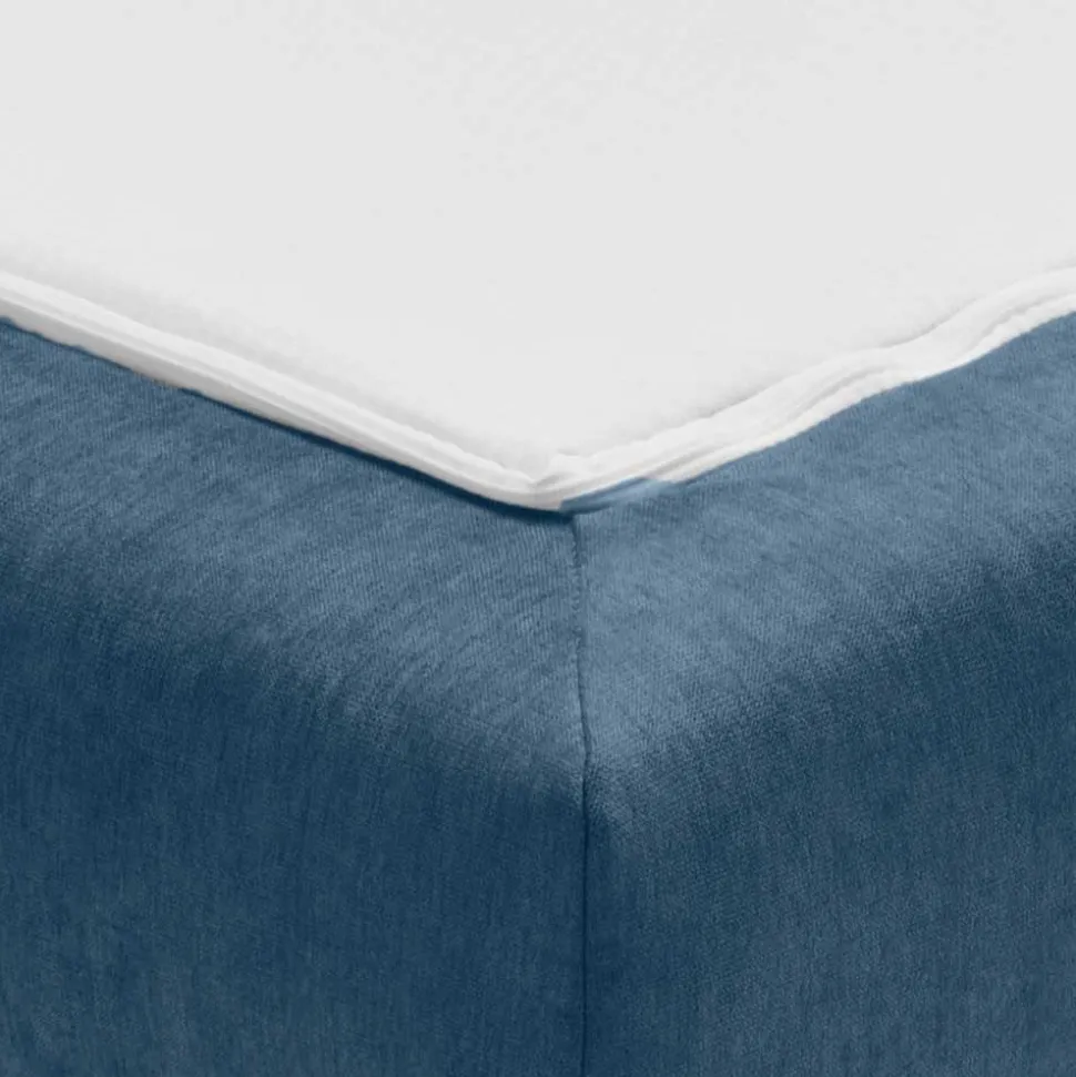 Schlafsofa in Blau und Eiche - Jesticas