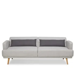 Schlafsofa in Hellgrau und Kiefer - Posadas