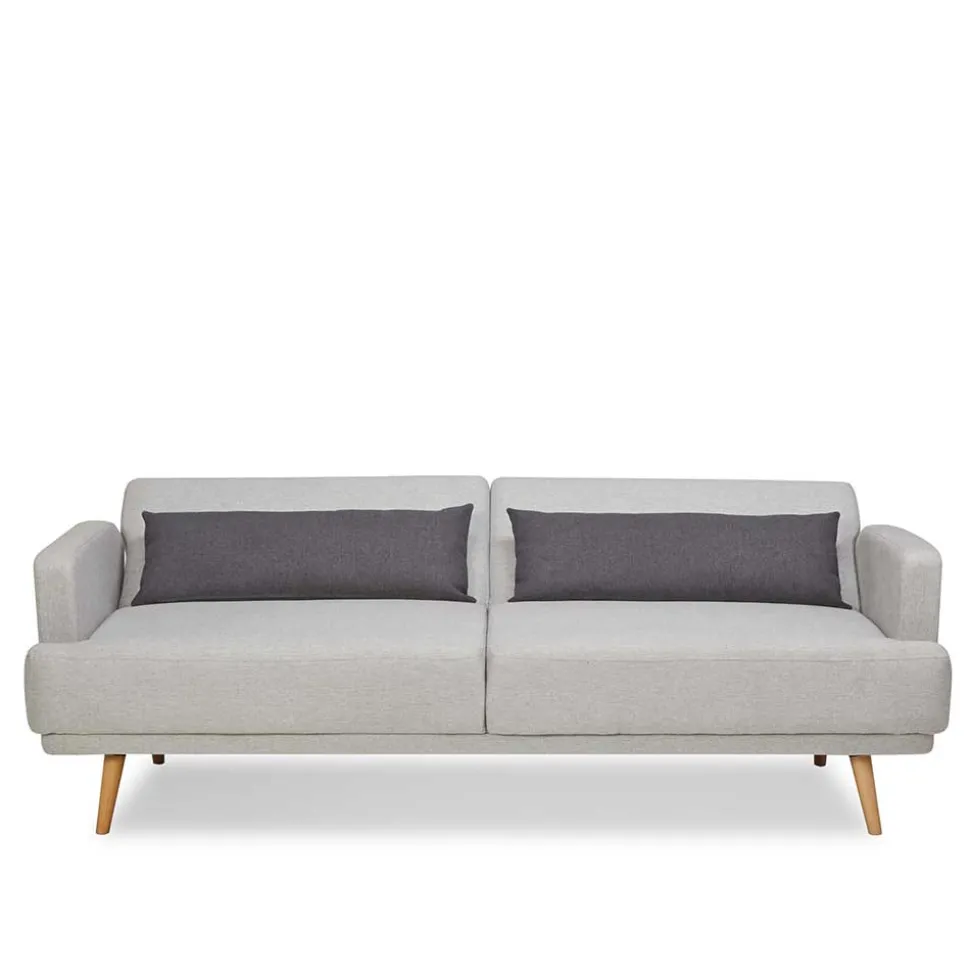 Schlafsofa in Hellgrau und Kiefer - Posadas