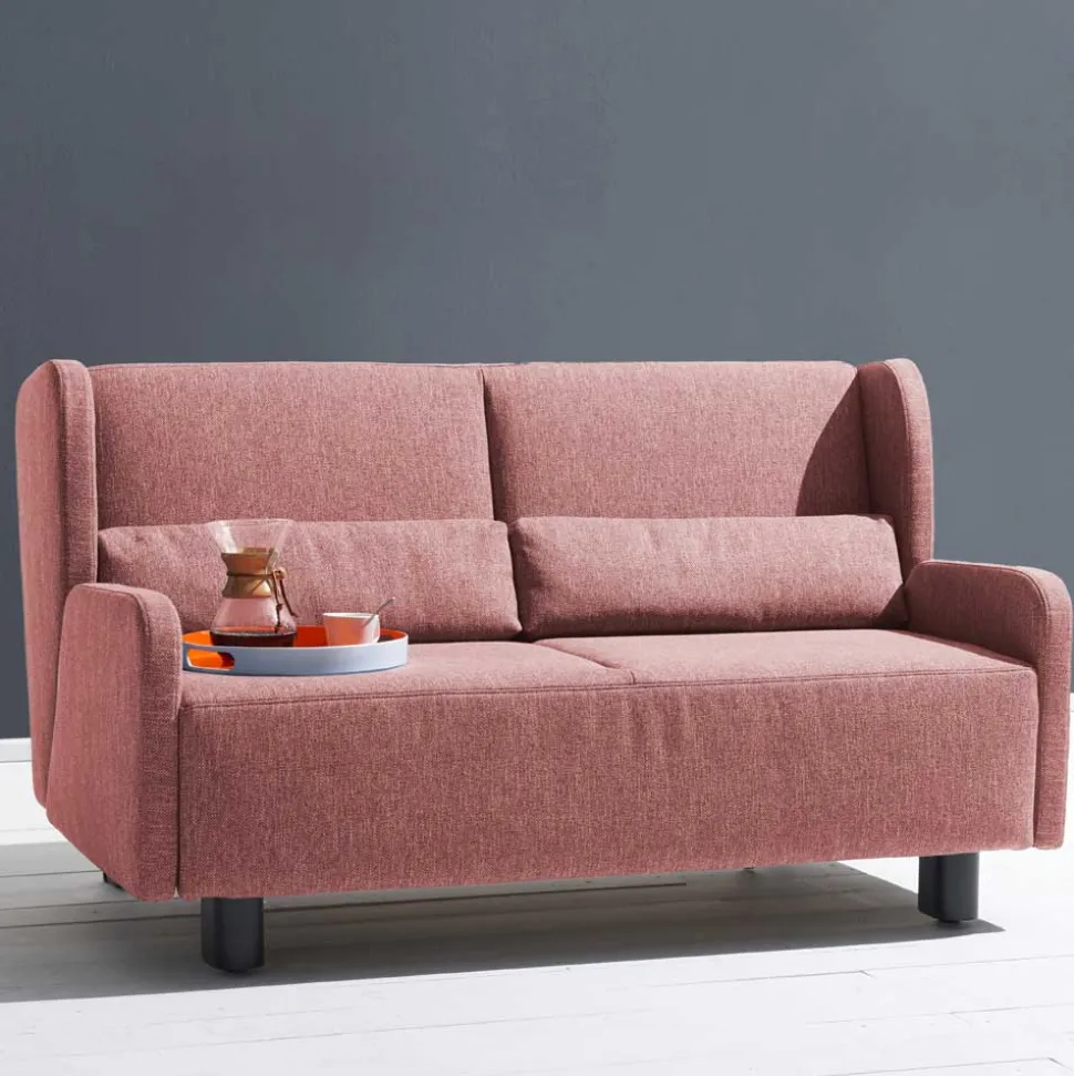 Schlafsofa in Rosa Flachgewebe - Mangado