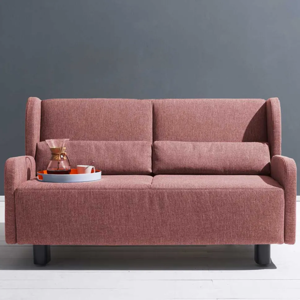 Schlafsofa in Rosa Flachgewebe - Mangado