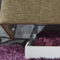 Schlafsofa ohne Armlehnen in Graubraun - Genn