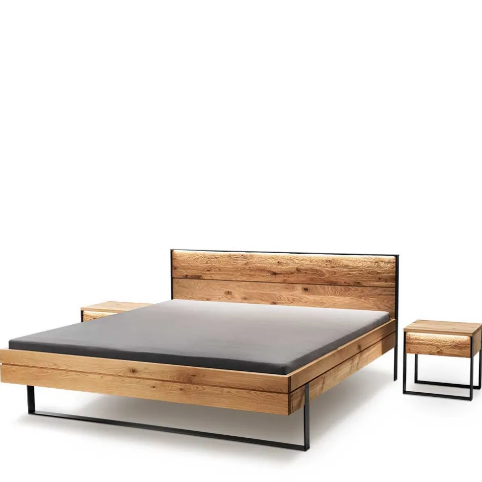 Schlafzimmer aus Wildeiche & Metall - Claas (vierteilig)