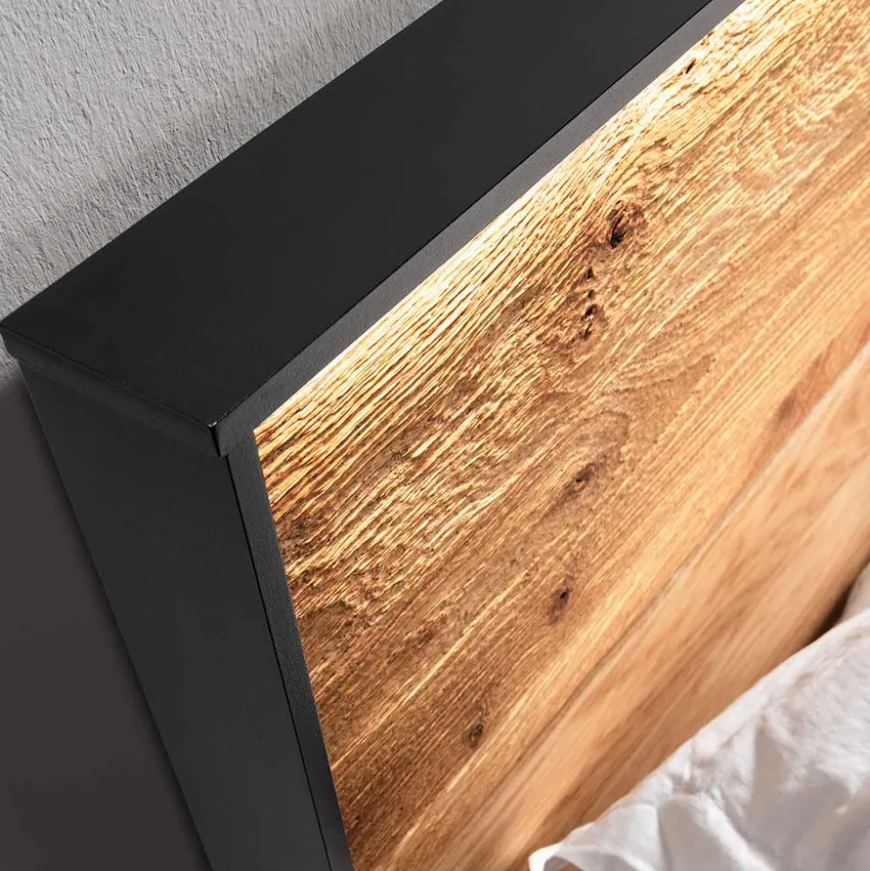 Schlafzimmer aus Wildeiche & Metall - Claas (vierteilig)