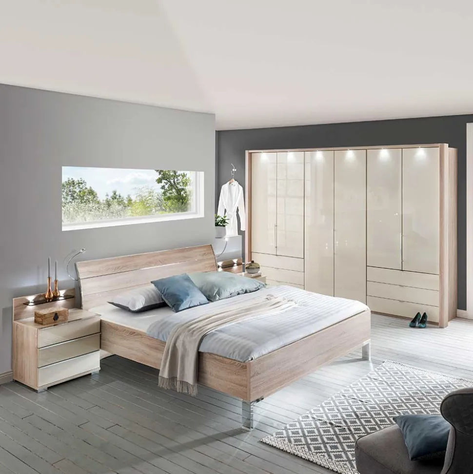 Schlafzimmer Einrichtung als Set - Rativian (vierteilig)