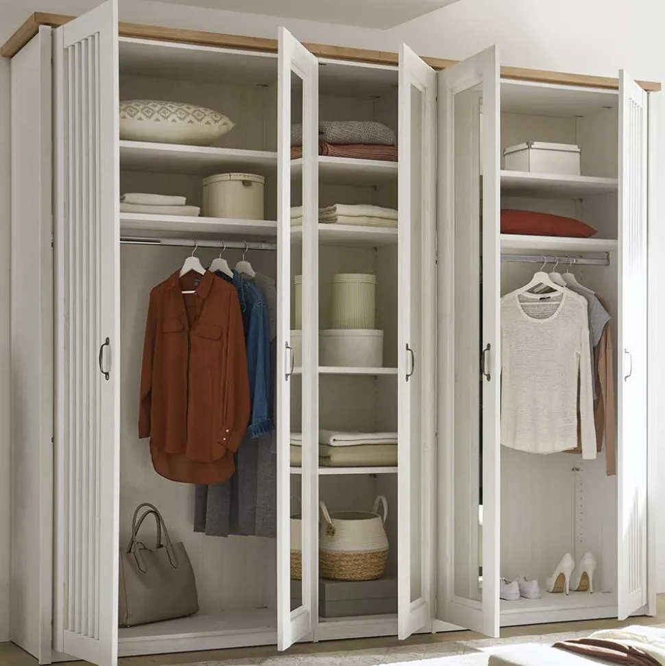 Schlafzimmer Einrichtung im Country Look - Malvissa (vierteilig)