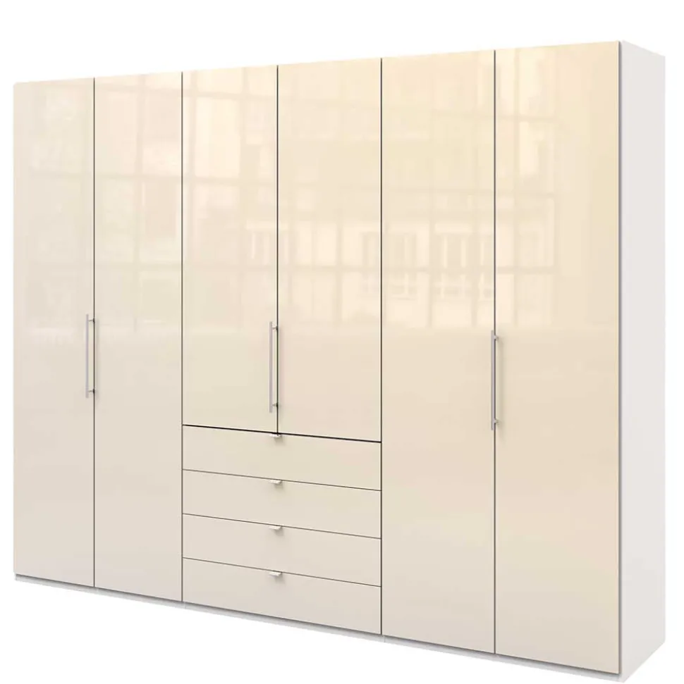 Schlafzimmer Falttürenschrank in Creme Weiß - Zidarie
