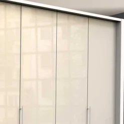 Schlafzimmer Falttürenschrank in Creme Weiß - Zidarie