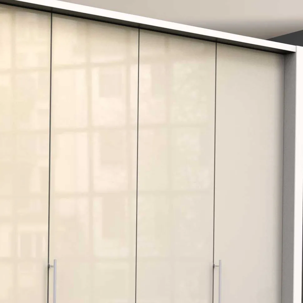 Schlafzimmer Falttürenschrank in Creme Weiß - Zidarie