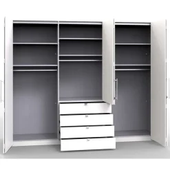Schlafzimmer Falttürenschrank in Creme Weiß - Zidarie