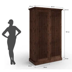 Schlafzimmer Kleiderschrank in Dunkelbraun - Nauizia