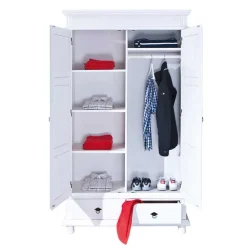 Schlafzimmer Kleiderschrank Powera in Weiß