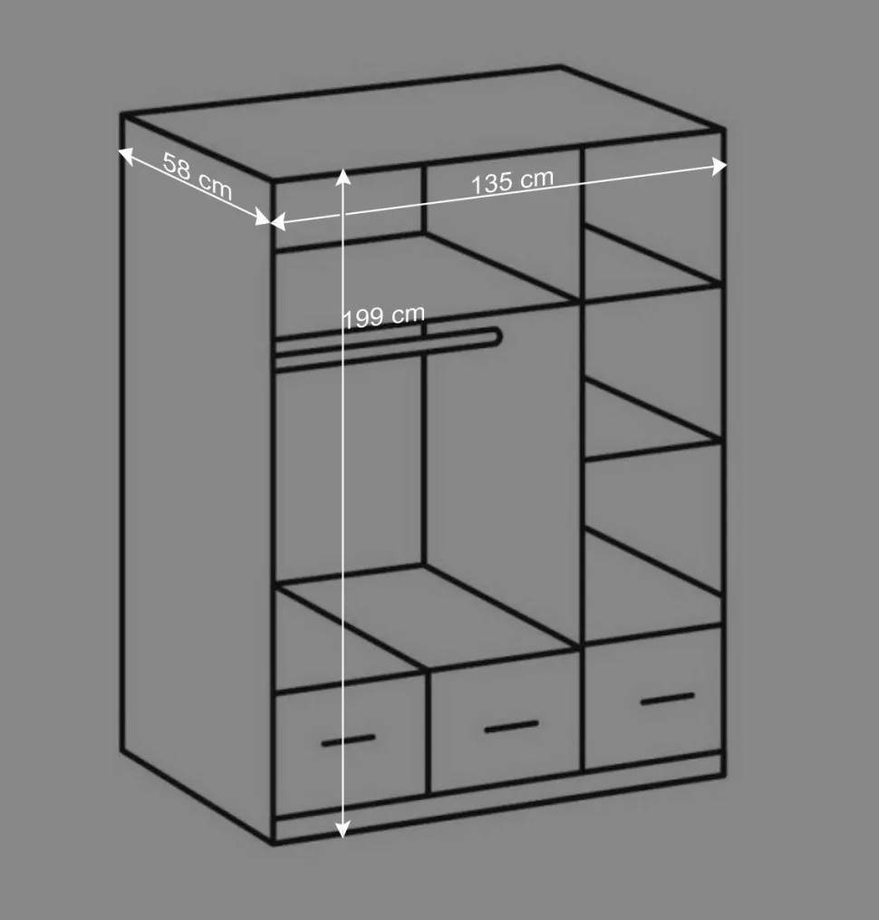 Schlafzimmer Kleiderschrank Mellevos in Weiß