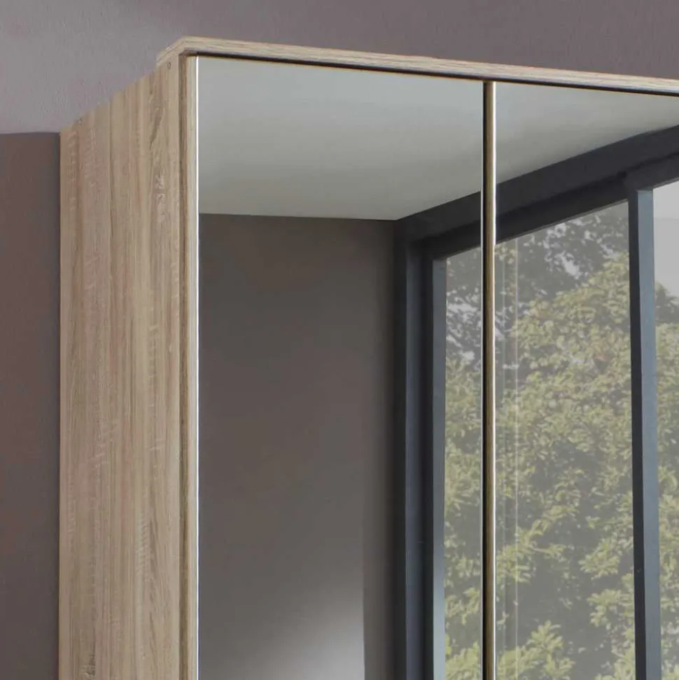 Schlafzimmer Kleiderschrank Rommino in Eiche Sägerau