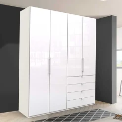 Schlafzimmer Kombi-Kleiderschrank in Weiß - Dolienca